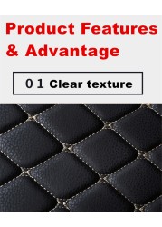 Cengair Car Trunk Mat All Weather Auto Tail Boot Luggage Pad Carpet High Side Cargo Liner Fit For Ford Escort 2015 2016 17-2021