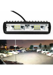 48 واط DRL LED بقعة الفيضانات ضوء العمل Worklight 9-32 فولت 12 فولت إضاءة تشغيل مزودة بإضاءة ليد ل سيارة للطرق الوعرة SUV سيارات شاحنة قذيفة سوداء