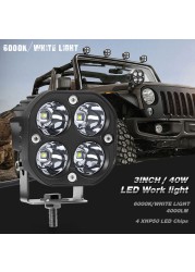 LED Lamp Pods 4000LM Running Lights For Cars 40W Offroad Accessories Auxiliary Lights Fog Lights Led Car Lights