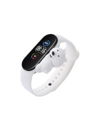 Applicable Cartoon Disney Mi Band 5 6 Smart Watch Wristband Mickey Minnie Stitch Cute Doll Adjustable Mi Band Replacement Strap