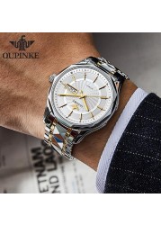 OUPINKE Luxury Brand Fully Automatic Mechanical Watches for Men Steel Watches Business Watches Mechanical Watches