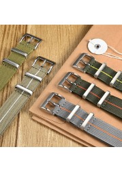 San Martin Watch Strap 20mm 22mm Pilot Military Watch Band Universal Type Sports Troops Parachute Bag Watchband Nylon Strap