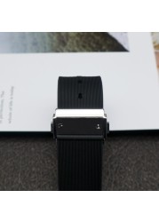 25*19mm Black Silicone Rubber Watch Band Applicable For Hublot Strap For Big Bang Strap Butterfly Buckle Watch Tools Accessories