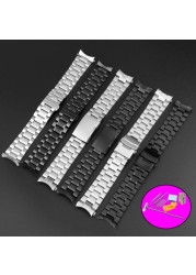 Stainless Steel Watchband Curved Strap Casio EFR-526/303/304/530/556/552 Men's BEM-506/501 Bracelet Wristband 20 22 24mm