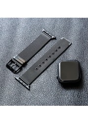 Magnetic loop strap for apple watch band 44mm 42mm 38mm 40mm stainless steel bracelet correa iwatch series 3 4 5 6 se 7 strap