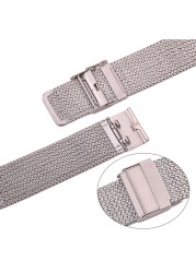 Stainless Steel Watch Band Bracelet 16mm 18mm 20mm 22mm Mesh Milanese Loop Watchbands Women Men Replacement Accessories Strap