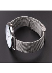 Milanese Mesh Loop Watchbands 16mm 18mm 20mm 22mm 24mm Silver Black Wrist Watch Bracelet Band Strap Clasp Deployment