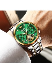 New luxury men automatic mechanical wristwatch tungsten steel watch top brand sapphire glass men watches reloj hombre