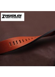 Diesel Watch Cowhide Leather Strap , Fit Strap DZ7312 | DZ4323 | DZ7257 with stainless steel pin clip 24 26 27 28 30mm