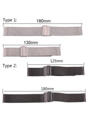 316l Stainless Steel Milanese Loop Watch Bracelet Men Women Replacement Watchband Strap 16mm 18mm 20mm 22mm Silver Black