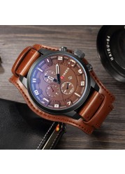 CURREN Top Brand Luxury Men's Watches Men's Watches Date Sports Military Watch Leather Strap Quartz Business Men Watch Gift 8225