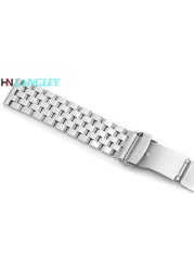 High Quality 5 Rows Engineer Cast Metal Watch Band Stainless Steel Bracelet Straps Replacement Screws Link 20mm/22mm/24mm/26mm