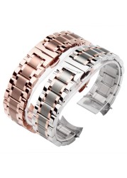 Curved End Stainless Steel Watchband For Tissot 1853 Couturier T035 14/16/17/18/22/24mm Watch Band Women Men Strap Bracelet