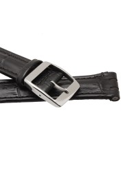 Strap for Swatch 17mm and 19mm, Genuine Leather, Black, Brown, White, Water Resistant, High Quality