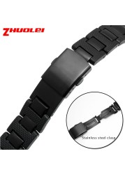 For Casio G-SHOCK DW-5600 DW6900 DW9600 GW-M5610 Black Plastic Strap Stainless Steel Buckle Men Bracelet Band Watch Accessories