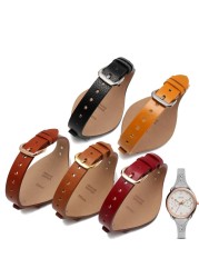 First Layer Calfskin Leather Strap for Fossil ES4113 ES3625 ES3616 ES3838 ES4114 Women's Series 18mm Genuine Leather Watchband