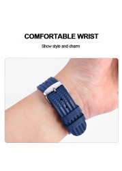 22mm Waffle Watch Strap 20mm Bracelets Fashion 20 22mm Universal Mens Watch Band Rubber