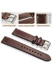 High Quality Horween Chromexcel Leather Straps Brown Soft Wrap Handmade Watch Bands 18mm 20mm 22mm