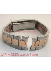 20mm BLIGER High Quality Stainless Steel Watch Band Band Deployment Clasp Fit 40mm Golden Watchband