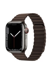 Magnetic Leather Loop for Apple Watch Band 45mm 41mm 44mm 40mm 38mm 42mm Wristband Bracelet Korea iWatch Series 7 6 5 4 se strap