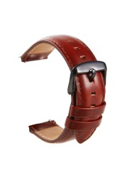 Oil Suede Leather 22mm 20mm 18mm Watchband Quick Release Watch Band Strap Brown for Men Women Compatible with Fossil