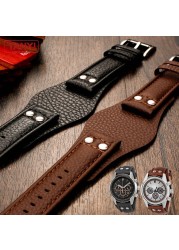 Genuine leather men's watch band, 22mm strap with engraving mat CH2891 CH3051 CH2564 CH2565