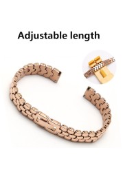 Stainless Steel Watchband 6mm 8mm 10mm Silver Golden Bracelet Replacement Strap for Dial Size Lady Fashion Watch Bracelet