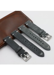 Suede Leather Watch Band18mm 20mm 22mm 24mm Quick Release Strap Replacement Watchband Vintage for Men Women Brown