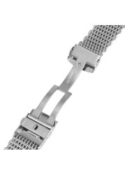 18/20/22mm Watchband Luxury Cool Watches Mesh Stainless Steel Bracelet Silver Wristwatch Band Strap Replacement + 2 Spring Bars