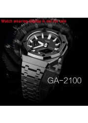 Watch accessories suitable for Casio GA-2100/2110 watch straps for men women's metal 316 stainless steel case stainless steel