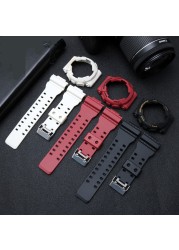 Watch Accessories Resin Strap Men Pin Buckle Strap Case for Casio G-SHOCK GA-110 GA-100 GD-1205146 5081 Waterproof Watch Band