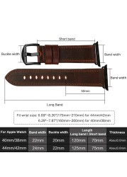 MAIKES Watch Accessories Leather Apple Watch Band 45mm 44mm 41mm 38mm for iWatch Bands Series 7 6 5 4 Watch Strap