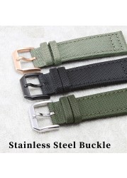 20mm 21mm 22mm Nylon Canvas Fabric Watch Band For IWC Pilot Neurological Time Zone Top Gun Strap Green Black Watch Straps Straps