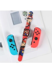 Super Mario Pokemon Silicone Strap for Apple Watch Band 44mm 40mm 38mm 42mm Silica Gel Watchband Accessories Iwatch 3 4 5 6 7