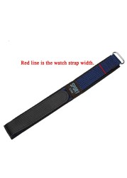 YQI Nylon watch strap 18mm 20mm 22mm watch band blue green red orange sport waterproof for man hook and loop regular fasteners