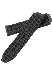 Specific Brand Male Strap For HUBLOT Hublot Rubber Rubber Strap Watch Accessories Black 25*19mm