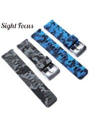 24mm Quick Release Watch Bands for Suunto 7 Spartan Sports Camouflage Silicone Watch Strap, Suunto 9, Traverse, D5 Diving Watches