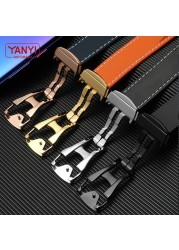 Rubber watch strap 20mm 22mm silicone watchband suitable for omega watch band folding clasp curved end wrist strap