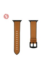 ShengOne Leather And Soft Silicone Fashion Band For Apple Watch 7 6 SE 5 4 45 44 42mm Replacement Watchband Bracelet 41 40 38