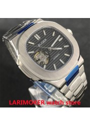 40mm Fashion Men's Watch Square Watch NH38 Automatic Movement Brown Blue White Green Black Sapphire Glass Stainless Steel Bracelet