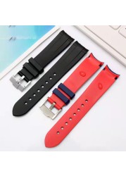 20mm 22mm High Quality Two Colors Croved End Waterproof Rubber Silicone Watches Straps Bands Fit For Watches ROX SUB