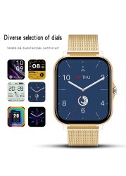 New Ladies Smart Watch Men 1.69 inch Color Screen Full Touch Fitness Tracker Call Ladies Smart Watch for Android IOS+Box