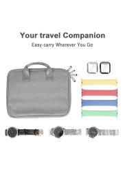 Watch Organizer Box for Apple Watch Strap Band Storage Bag Multifunctional Portable Travel Durable Watchband Holder Pouch