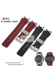 High Level Genuine Resin Watch Strap For MTG-B1000 G1000 Watch Adjustment Accessories Strap Adapters Screws With Tools