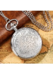 New Advance Sense Silver Women Men Leisure Chain Pocket Watch Hollow Surface Couple Watches Valentine's Day Intimate Gifts