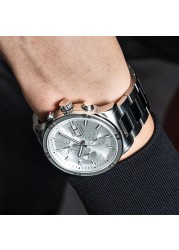 Rectangle Men Watch Top Brand Automatic Mechanical Casual Watch Steel Date Watch Men Waterproof Relogio Masculino cm