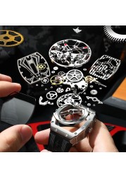 OUPINKE Luxury Brand Men's Mechanical Watches Automatic Swiss Movement Waterproof Sapphire Mirror Men Automatic Watches