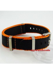 20mm black strap premium quality 20mm nylon watch band for military watch