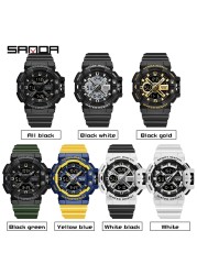 SANDA Military Men Watches Luxury Brand Waterproof Sports Wristwatch Fashion Quartz Watch Male Clock relogio masculino