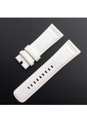 28mm*24mm Calf Leather Pure White Leisure Style Wristband Watch Band Strap Strap for Seven Friday M1 M2 P3 SF Bracelet